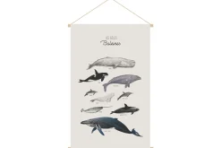 Miliboo Kakemono für Kinder Wale L40 x B60 cm OCEAN*Kinder Accessoires & Dekoration Kinder|Wanddekoration