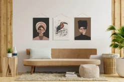 Miliboo Kakemono Frauenporträt B40 x H60 cm TURBA* Wanddekoration|Alle Dekoration