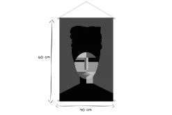 Miliboo Kakemono Frauenporträt B40 x H60 cm TURBA* Wanddekoration|Alle Dekoration