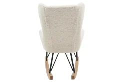 Miliboo Kinder-Schaukelstuhl Lammfell-Optik SHAUN*Kinder Kindersessel