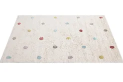 Miliboo Kinderteppich aus beigefarbener Baumwolle mit bunten Punkten 100 x 150 cm DADA*Kinder Accessoires & Dekoration Kinder|Teppiche