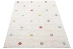 Miliboo Kinderteppich aus beigefarbener Baumwolle mit bunten Punkten 100 x 150 cm DADA*Kinder Accessoires & Dekoration Kinder|Teppiche