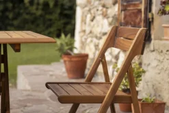 Miliboo Klappbare Gartenstühle aus Massivholz (2er-Set) DIEGO* Gartenstühle