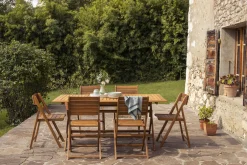 Miliboo Klappbare Gartenstühle aus Massivholz (2er-Set) DIEGO* Gartenstühle