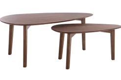 Miliboo Klassische Couchtische aus Nussbaumholz (2er-Set) ARTIK* Couchtische