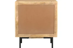 Miliboo Kommode aus hellem massivem Mangoholz und schwarzem Metall 3 Schubladen B70 cm JUDE* Kommoden|Kommoden