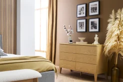 Miliboo Kommode mit 6 Schubladen aus hellem Holz B120 cm FREDDY* Kommoden|Kommoden