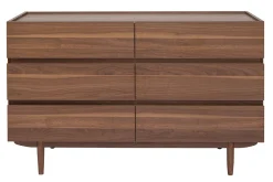 Miliboo Kommode mit 6 Schubladen aus dunklem Holz B120 cm SANAA* Kommoden|Kommoden
