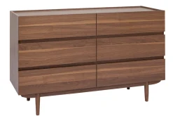 Miliboo Kommode mit 6 Schubladen aus dunklem Holz B120 cm SANAA* Kommoden|Kommoden