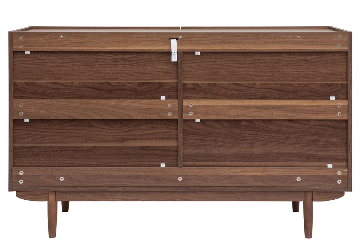 Miliboo Kommode mit 6 Schubladen aus dunklem Holz B120 cm SANAA* Kommoden|Kommoden