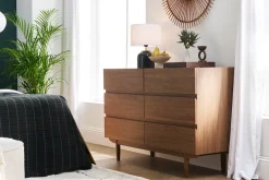 Miliboo Kommode mit 6 Schubladen aus dunklem Holz B120 cm SANAA* Kommoden|Kommoden