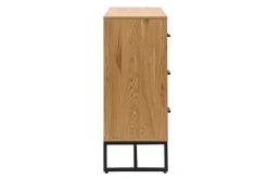 Miliboo Kommode mit 3 Schubladen in hellem Eichenholzfinish und schwarzem Metall B100 cm LOVATO* Kommoden|Kommoden