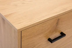 Miliboo Kommode mit 3 Schubladen in hellem Eichenholzfinish und schwarzem Metall B100 cm LOVATO* Kommoden|Kommoden