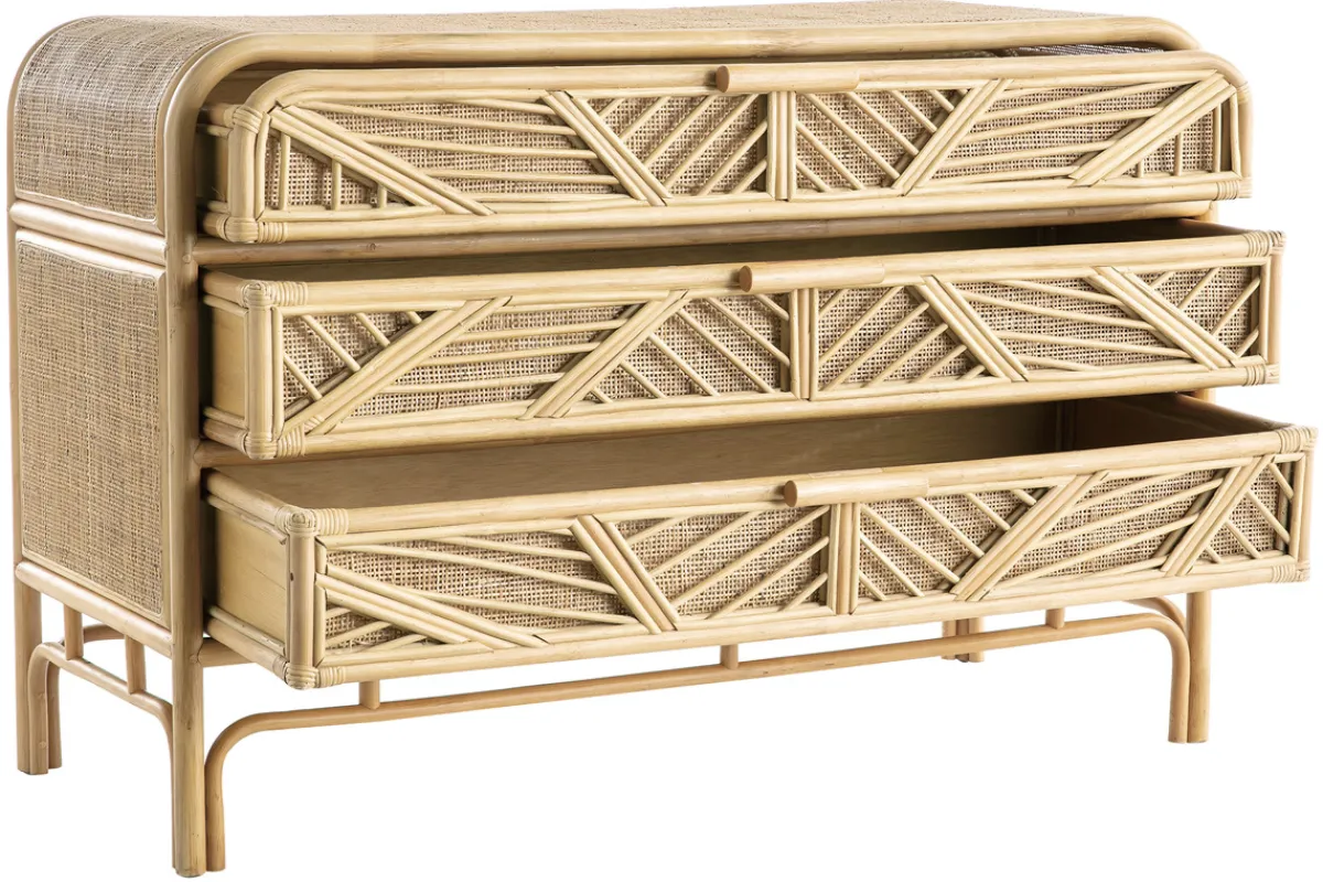 Miliboo Kommode Rattan 3 Schubladen GALON* Kommoden|Kommoden