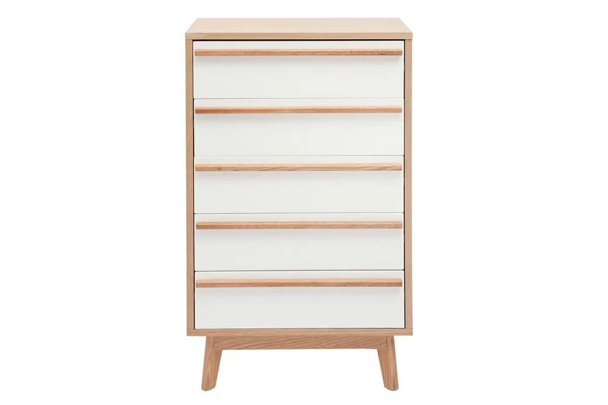 Miliboo Kommode/Semainier 5 Schubladen skandinavisches Design HELIA* Kommoden|Kommoden