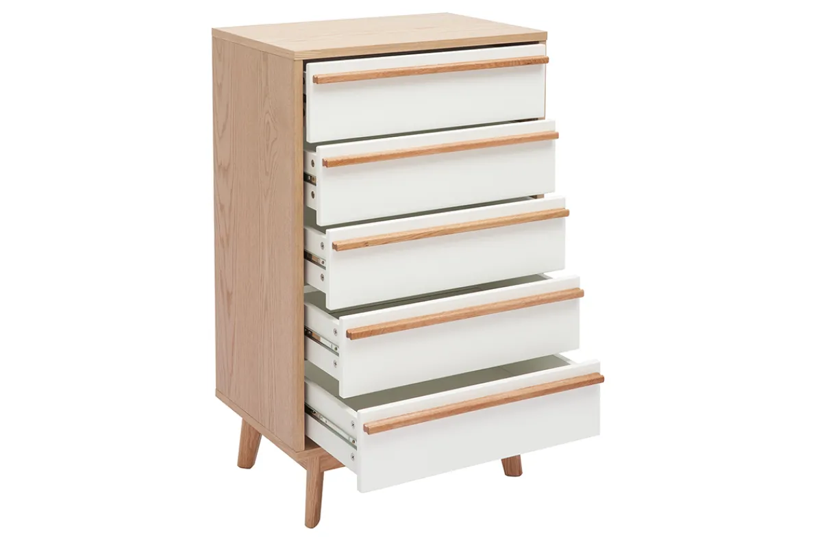 Miliboo Kommode/Semainier 5 Schubladen skandinavisches Design HELIA* Kommoden|Kommoden