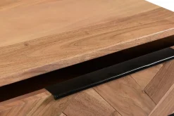 Miliboo Konsole aus Akazienholz und Metall schwarz 2 Schubladen L100 cm STICK* Konsolentische|Flurmöbel