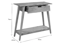 Miliboo Konsole aus massivem Akazienholz B90 cm FRANKLIN* Konsolentische