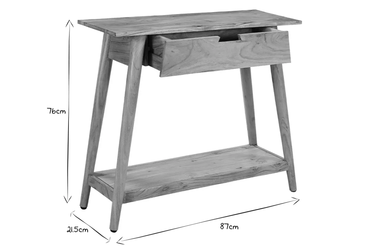 Miliboo Konsole aus massivem Akazienholz B90 cm FRANKLIN* Konsolentische