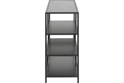 Miliboo Konsole im Industrial Style aus schwarzem Metall und Holz L114 cm TRESCA* Bücherregale|Bücherregale