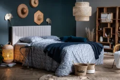 Miliboo Kopfteil aus petrolblauem Samt L170 cm NEHA* Bett-kopfteile