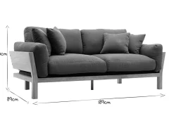 Miliboo KYO Khaki skandinavisches 3-Sitzer-Sofa mit abnehmbaren Bezügen* Design-sofas