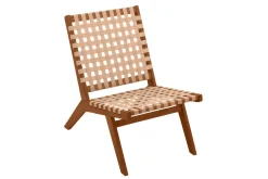 Miliboo Lounge-Gartensessel aus Massivholz und geflochtenen Elementen in Beige LUCEA* Design-sessel|Sessel