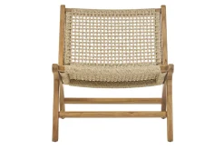 Miliboo Loungesessel aus massivem Teakholz und geflochtenem Seil SUMBA* Design-sessel|Sessel