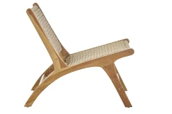 Miliboo Loungesessel aus massivem Teakholz und geflochtenem Seil SUMBA* Design-sessel|Sessel