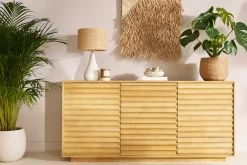Miliboo Massivholz-Sideboard aus Mangoholz mit 3 Türen L160 cm MATCHA* Sideboards