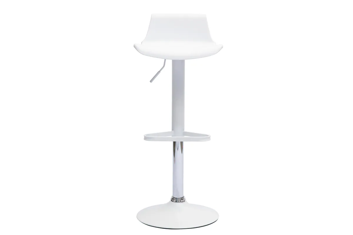 Miliboo Moderne weiße Barhocker 360° drehbar und höhenverstellbar (2er-Set) KRONOS* Barhocker