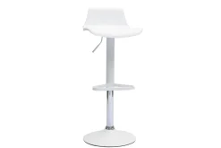 Miliboo Moderne weiße Barhocker 360° drehbar und höhenverstellbar (2er-Set) KRONOS* Barhocker