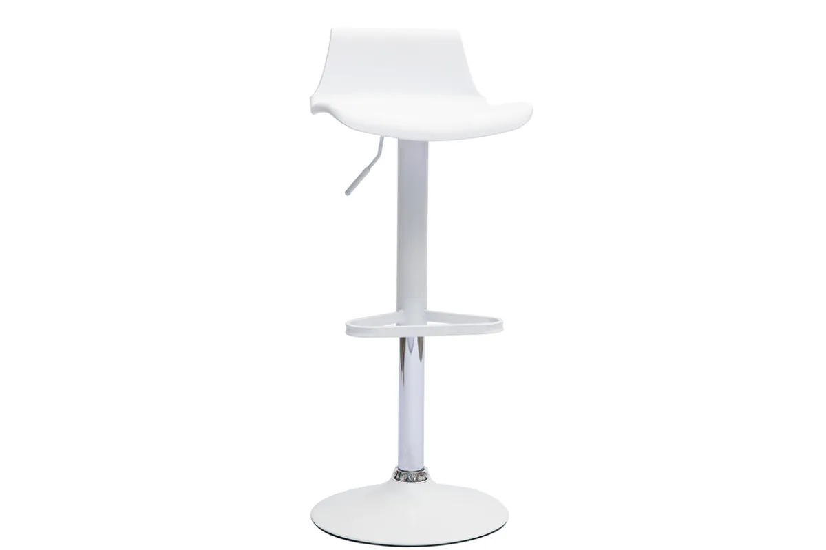 Miliboo Moderne weiße Barhocker 360° drehbar und höhenverstellbar (2er-Set) KRONOS* Barhocker