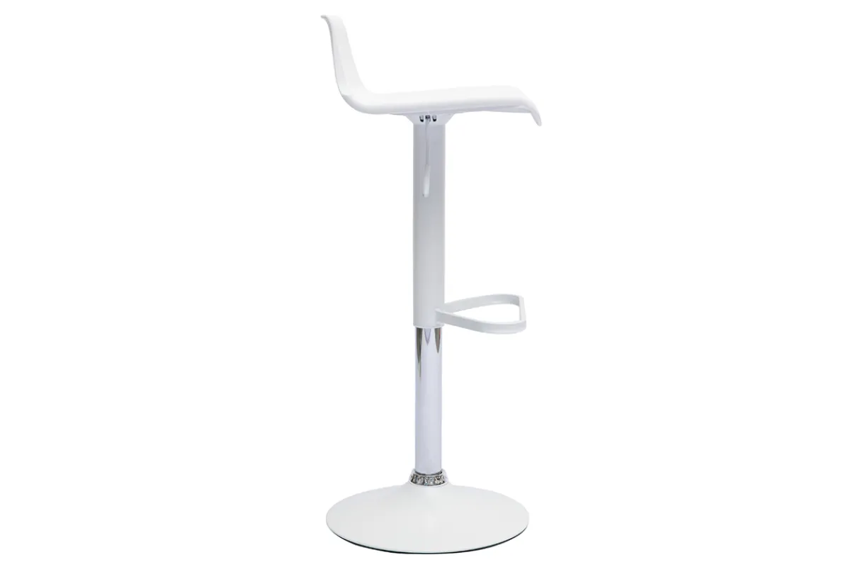 Miliboo Moderne weiße Barhocker 360° drehbar und höhenverstellbar (2er-Set) KRONOS* Barhocker