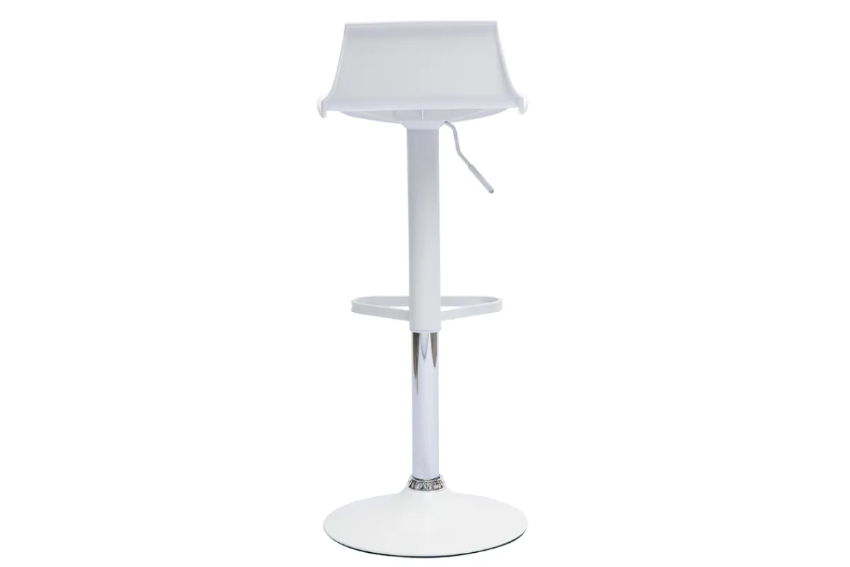 Miliboo Moderne weiße Barhocker 360° drehbar und höhenverstellbar (2er-Set) KRONOS* Barhocker