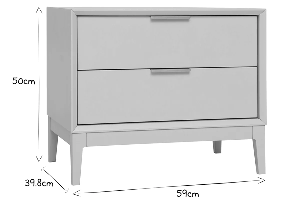 Miliboo Nachttisch in Puderrosa und goldfarbenem Metall mit Ablagen B60 cm GIANA* Nachttische