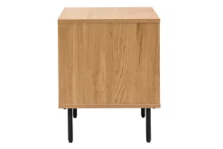 Miliboo Nachttisch mit hellem Holzfinish in Eiche 2 Schubladen L50 cm ARAGON* Nachttische