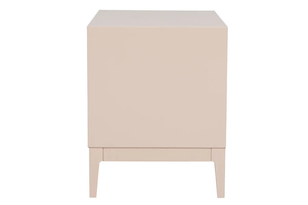 Miliboo Nachttische in Puderrosa und goldfarbenem Metall mit Ablagen B60 cm (2er-Set) GIANA* Nachttische