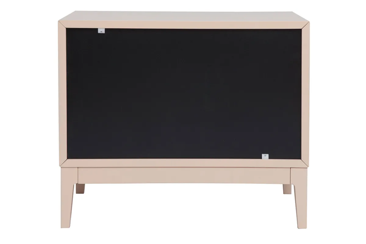 Miliboo Nachttische in Puderrosa und goldfarbenem Metall mit Ablagen B60 cm (2er-Set) GIANA* Nachttische