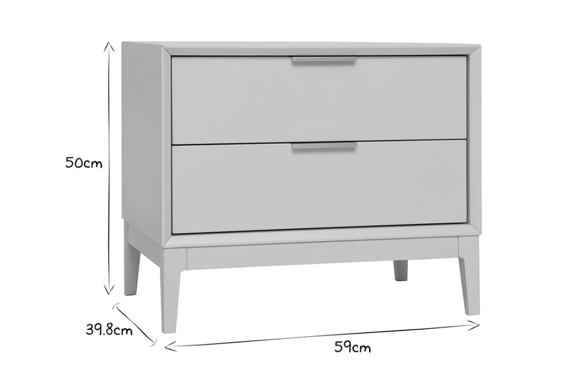 Miliboo Nachttische in Puderrosa und goldfarbenem Metall mit Ablagen B60 cm (2er-Set) GIANA* Nachttische