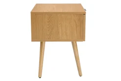 Miliboo Nachttische mit hellem Holzfinish, Rattangeflecht und schwarzem Metall L50cm (2er-Set) MANILLE* Nachttische