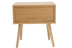 Miliboo Nachttische mit hellem Holzfinish, Rattangeflecht und schwarzem Metall L50cm (2er-Set) MANILLE* Nachttische