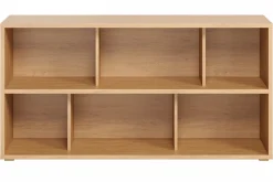 Miliboo Niedriger Bücherschrank mit hellem Eichenholzfinish B140 cm EPURE* Bücherregale|Bücherregale