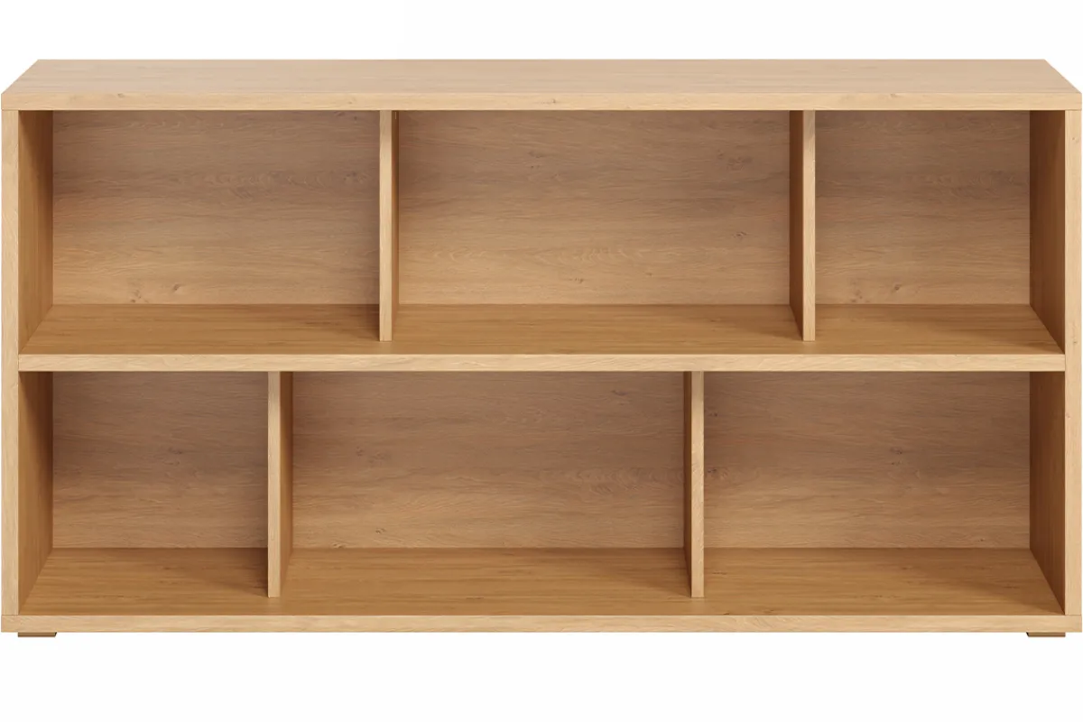 Miliboo Niedriger Bücherschrank mit hellem Eichenholzfinish B140 cm EPURE* Bücherregale|Bücherregale