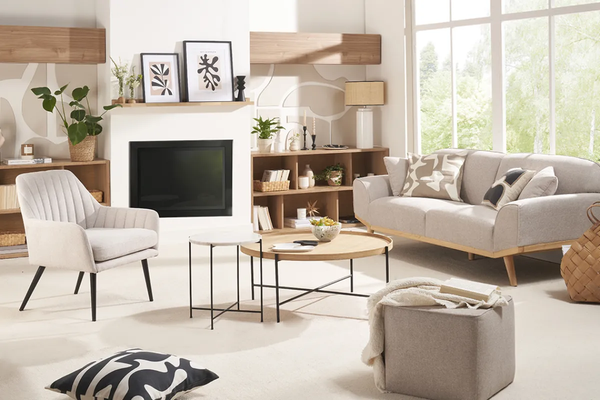 Miliboo Niedriger Bücherschrank mit hellem Eichenholzfinish B140 cm EPURE* Bücherregale|Bücherregale