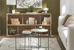 Miliboo Niedriger Bücherschrank mit hellem Eichenholzfinish B140 cm EPURE* Bücherregale|Bücherregale