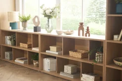Miliboo Niedriger Bücherschrank mit hellem Eichenholzfinish B140 cm EPURE* Bücherregale|Bücherregale
