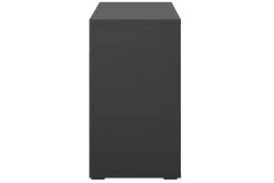Miliboo Niedriger Bücherschrank mit schwarzem Holzfinish B140 cm EPURE* Bücherregale|Bücherregale