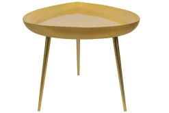 Miliboo Niedriger Design-Tisch aus gelblackiertem Stahl DROP* Couchtische