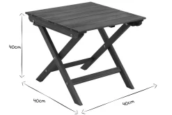 Miliboo Niedriger Gartentisch aus Massivholz zusammenklappbar B40 x T40 cm ITZA* Gartentische